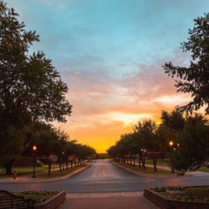 ĵֱ campus at sunset